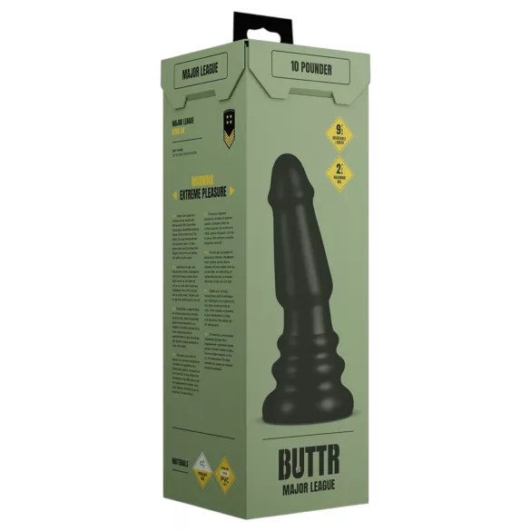 BUTTR Tactical II - gigantski analni čep (crni) - 26 cm