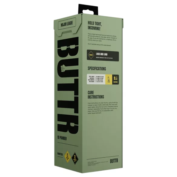 BUTTR Tactical II - gigantski analni čep (crni) - 26 cm