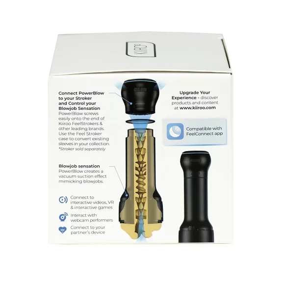 Kiiroo PowerBlow - masturbator sa usisnim i pametnim dodatkom (crna)