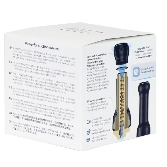 Kiiroo PowerBlow - masturbator sa usisnim i pametnim dodatkom (crna)