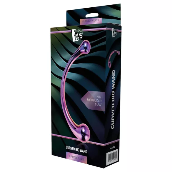 Dreamtoys - stakleni dildo za masažu (ljubičasti)