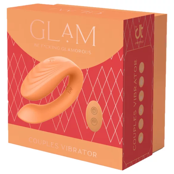 Glam - bežični parni vibrator, punjiv (narandžasti)
