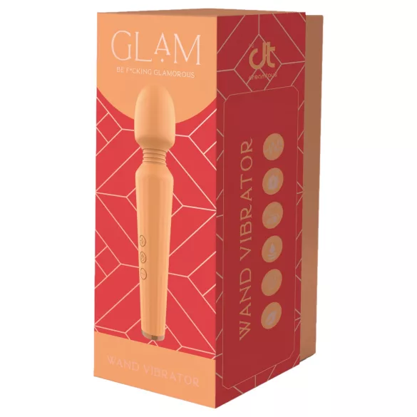 Glam - punjivi masažer vibrator (narandžasti)