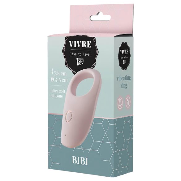 Vivre Bibi - Vibracioni prsten za penis na baterije (roze)