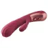 Dinky Jimmy K. Duo - punjivi vibrator sa klitoralnim nastavkom (crveni)
