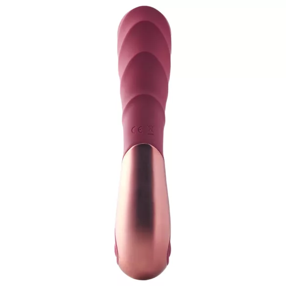 Dinky Jimmy K. Duo - punjivi vibrator sa klitoralnim nastavkom (crveni)