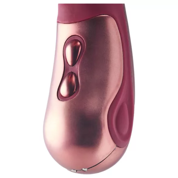 Dinky Jimmy K. Duo - punjivi vibrator sa klitoralnim nastavkom (crveni)