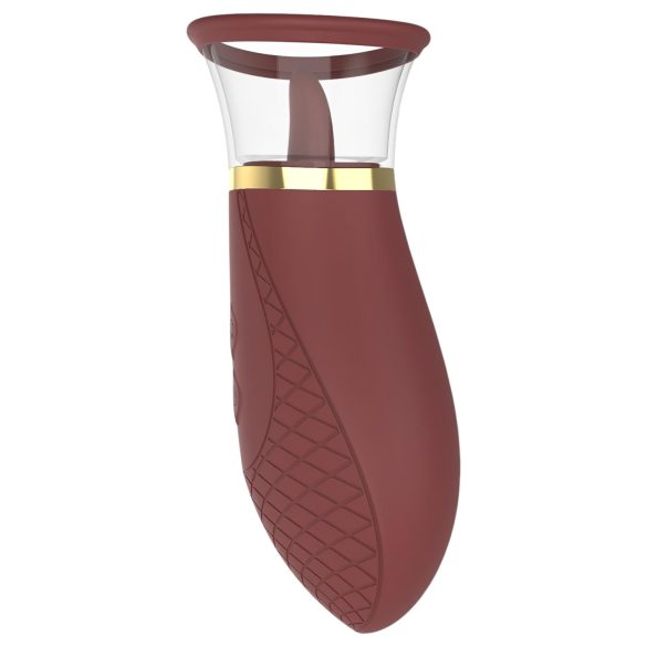 Dreamtoys Roxy - usisni-lizni vibrator (bordo)