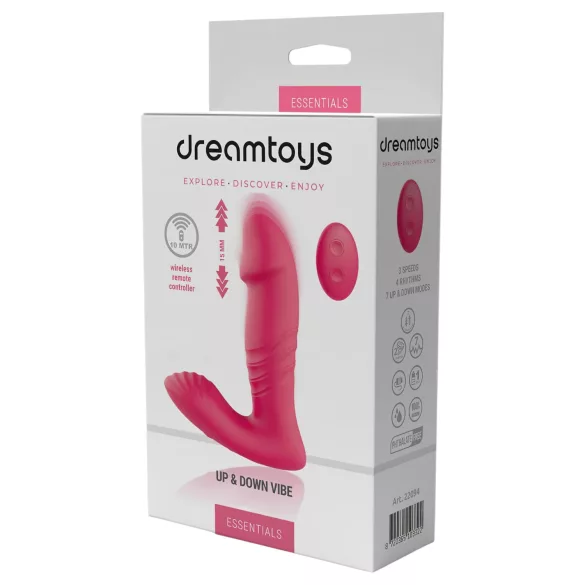 Dreamtoys - bežični, prenosivi potisni vibrator (pink)