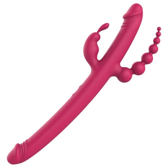 Dreamtoys Anywhere Pleasure Vibe - punjivi 4-u-1 vibrator (ružičasti)