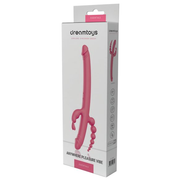 Dreamtoys Anywhere Pleasure Vibe - punjivi 4-u-1 vibrator (ružičasti)