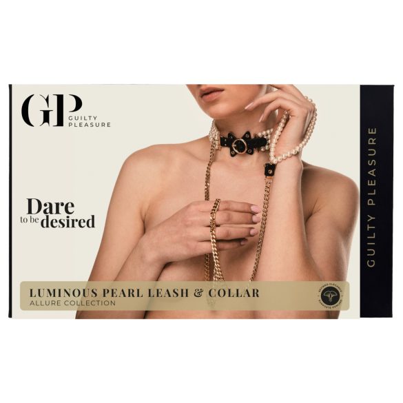 Allure - Ogrlica sa biserima i povodcem (crna)