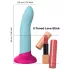 Dreamtoys Love Signal - dvobojni silikonski dildo mali (plavi)