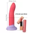 Dreamtoys Love Signal - dvobojni silikonski dildo srednje veličine (crveni)