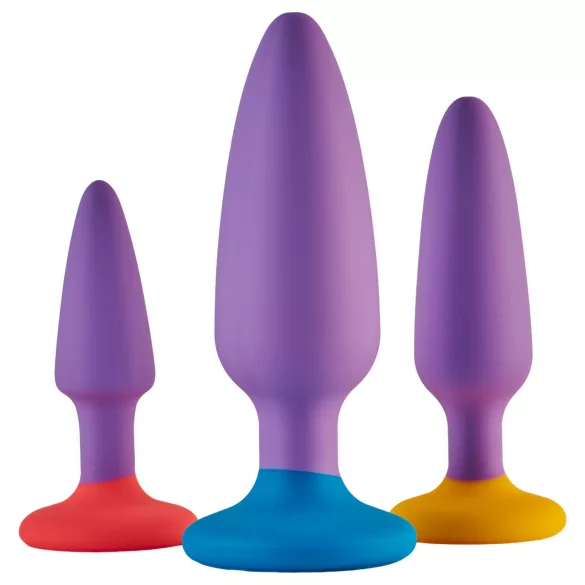 Dreamtoys Love Signal - set analnih čepova (ljubičasti)