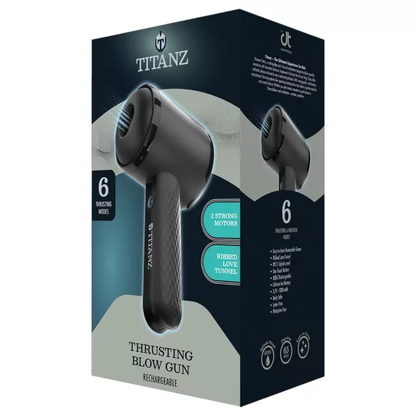 Titanz Thrusting Blow Gun - automatski masturbator (crni)