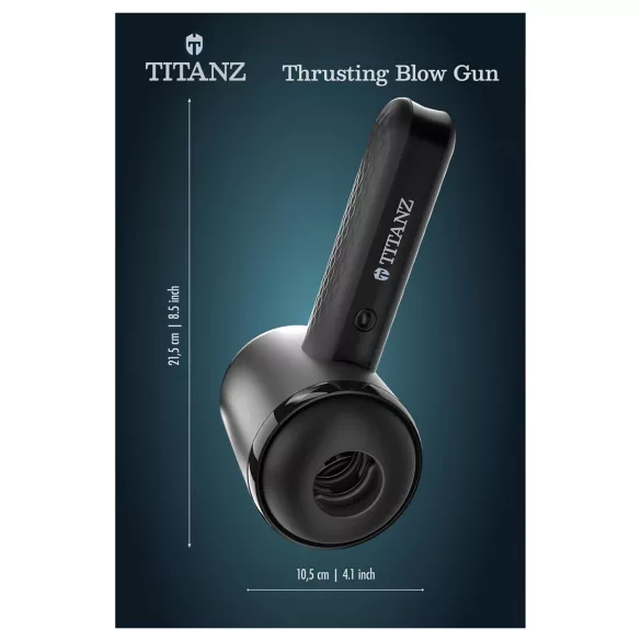 Titanz Thrusting Blow Gun - automatski masturbator (crni)