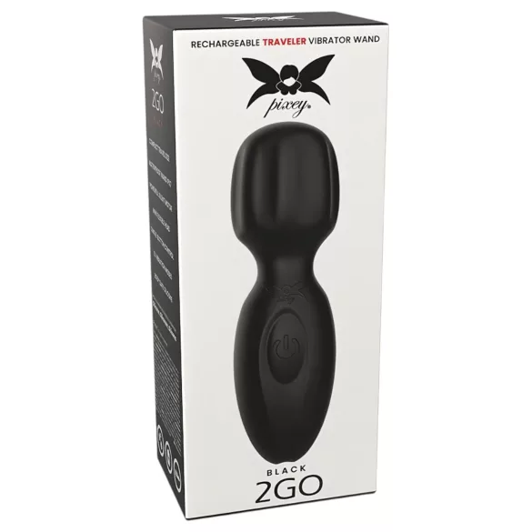 Pixey 2GO - bežični mini masažer vibrator (crni)