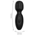 Pixey 2GO - bežični mini masažer vibrator (crni)
