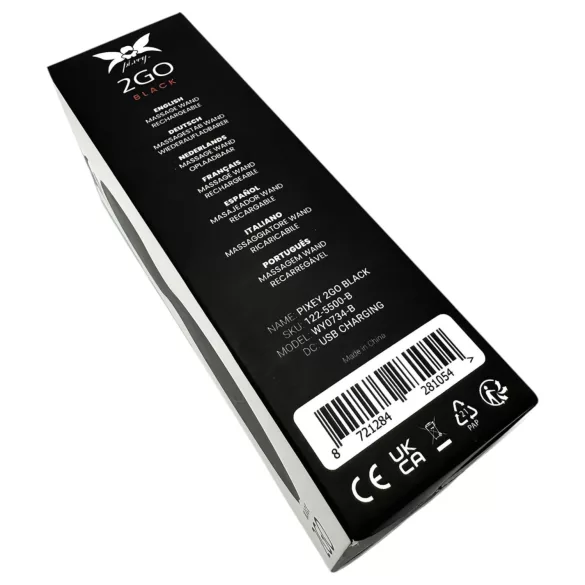 Pixey 2GO - bežični mini masažer vibrator (crni)
