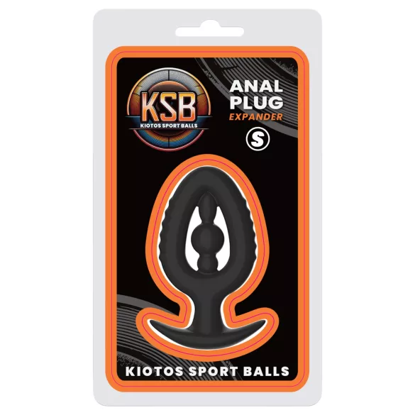 Kiotos - silikonski analni čep sa ekspanzijom S (crni)