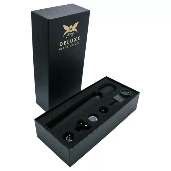 Pixey Deluxe Black Velvet - вибратор у облику штапића L (црни)