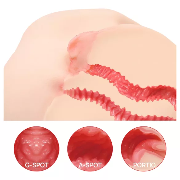 Kokos Vanila 004 - realistični torzo masturbator (prirodan)