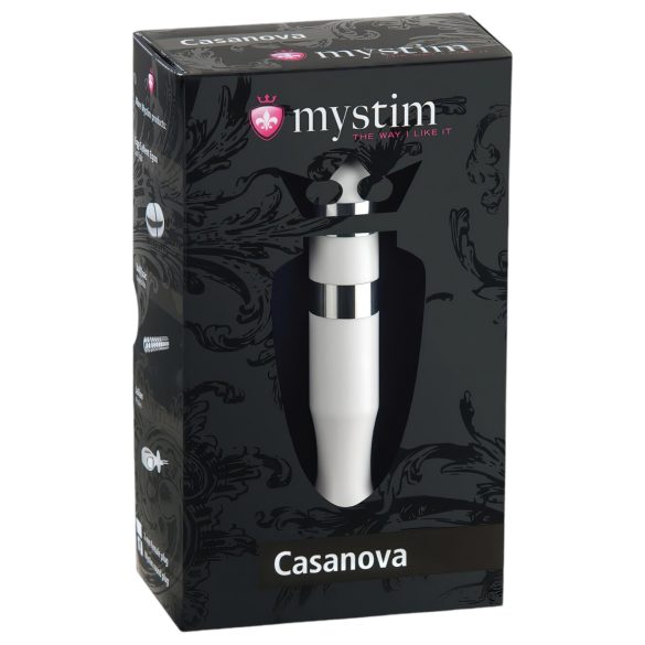 Mystim Casanova - elektro štap dildo (belo)