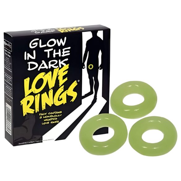 Love Rings - Set svetlećih prstenova za penis (3 komada)