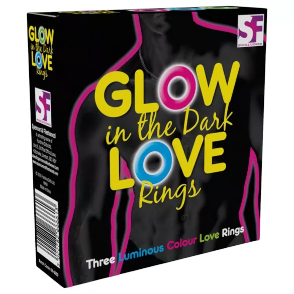 Love Rings - set prstenova za penis koji svetle u mraku (3 kom)