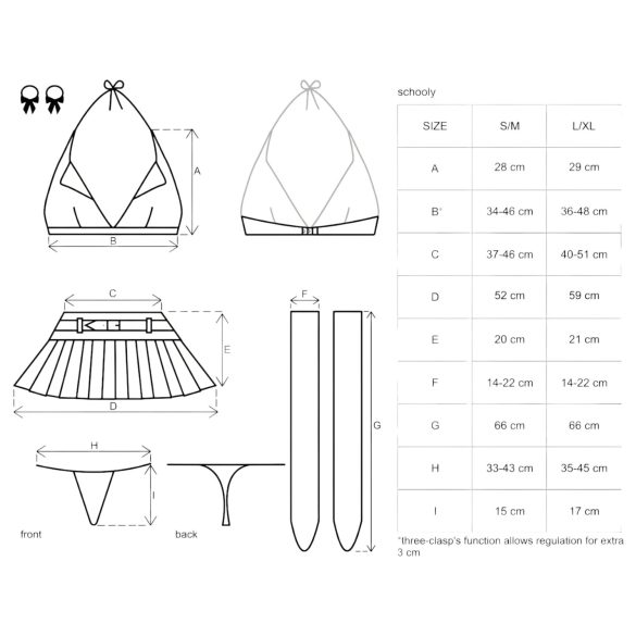 Obsessive Schooly - Kostim za učenicu (6 delova)