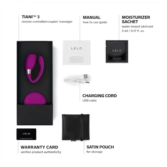 LELO Tiani 3 - silikon parni vibrator (ljubičasti)