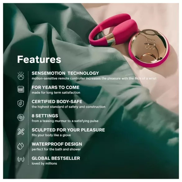 LELO Tiani 3 - silikon parni vibrator (ljubičasti)