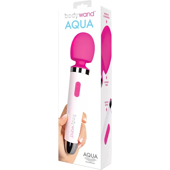 Bodywand Aqua Wand - vodootporni vibrator maser (belo-roze)
