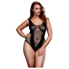 BACI Plus Size - zavodljivo crno mrežasto telo (XL-XXL)