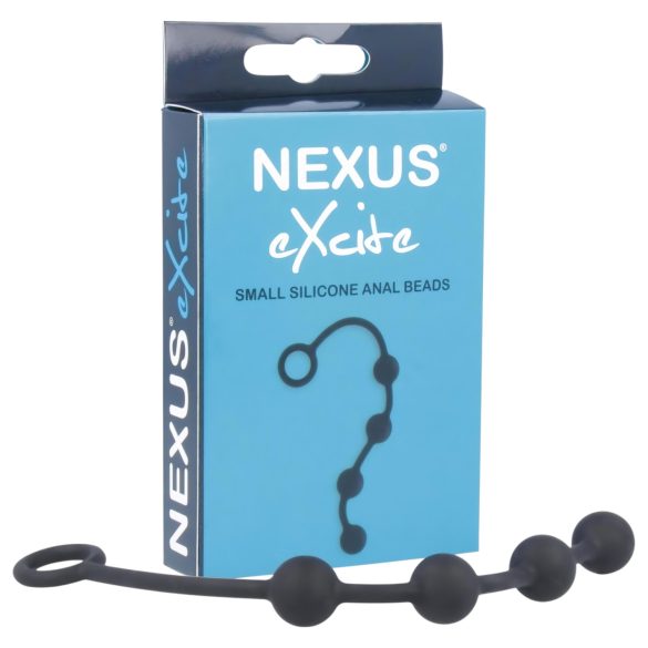 Nexus Excite - Crni analni dildo sa 4 perle (mali)