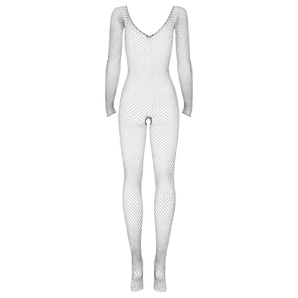 Obsessive N109 - dugi rukav, otvoreni mrežasti kombinezon - crna (S-L)