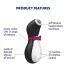 Satisfyer Penguin - punjač, vodootporni klitoralni stimulator (crno-beli)