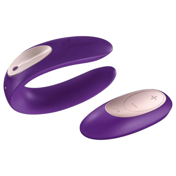 Satisfyer Double Plus Remote - bežični, punjivi parni vibrator (ljubičasti)