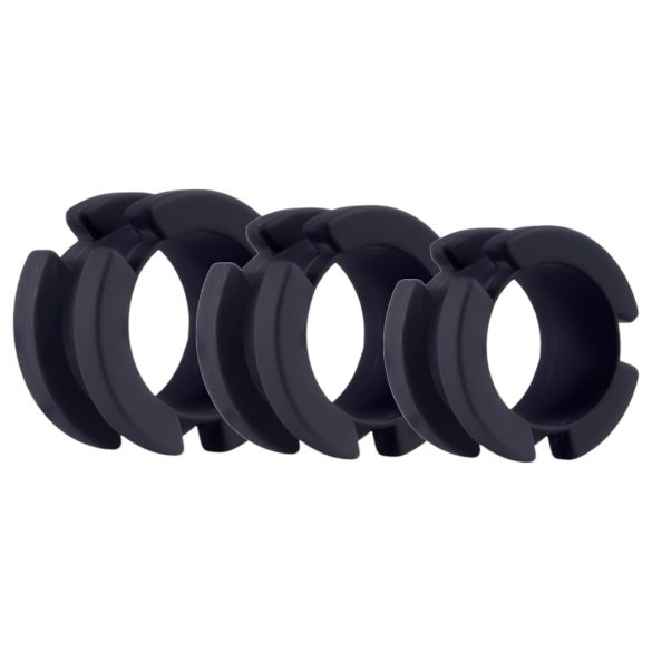 LOCK A WILLY - силиконска кавез за пенис са катанцем (црна)