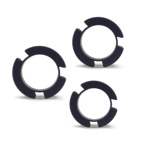 LOCK A WILLY - силиконска кавез за пенис са катанцем (црна)