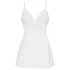 Obsessive 810-BAB-2 - čipkani babydoll i tanga (bela) - L/XL