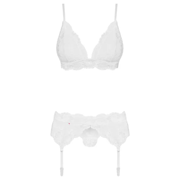 Obsessive 810-SEG-2 - čipkasti donji veš set (bela)