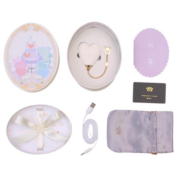 ZALO Baby Heart - pametan vodootporni klitoralni vibrator (beli)