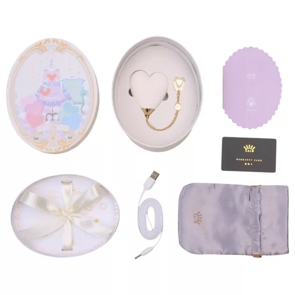 ZALO Baby Heart - pametan vodootporni klitoralni vibrator (beli)