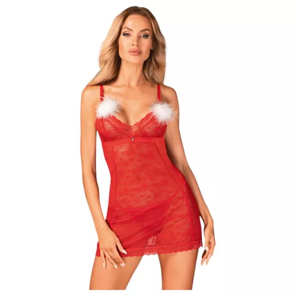 Obsessive Claussica - babydol i tanga (crvena) - XL/XXL