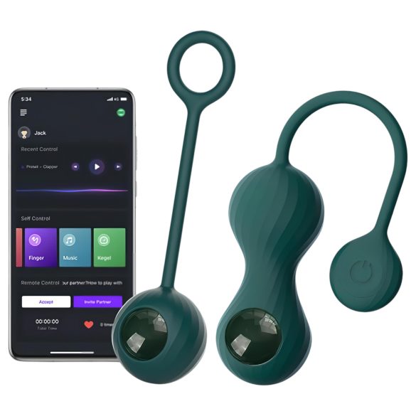 Magic Motion Crystal Duo - pametni set ljubavnih kuglica - (zelene)