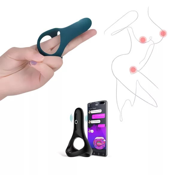 Magic Motion Rise - vibracioni prsten za penis sa upravljanjem preko aplikacije, za muškarce (zeleni)