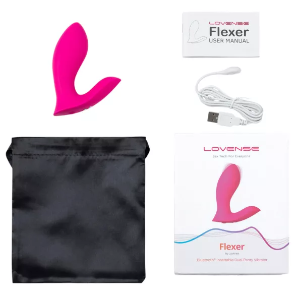 LOVENSE Flexer Panty - punjivi 2u1 vibrator (roze)