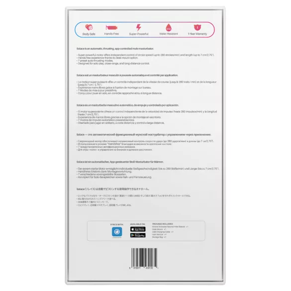 LOVENSE Solace - pametan, pokretni masturbator (crna)